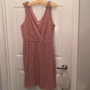 Banana Republic Peach Colored V-neck Dress